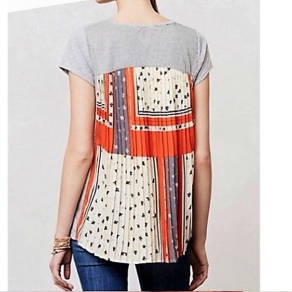 Anthropologie Brand Pleated Tee - Picture 3 of 5